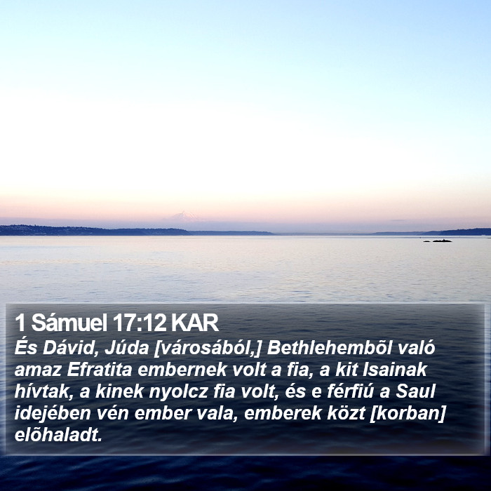 1 Sámuel 17:12 KAR Bible Study