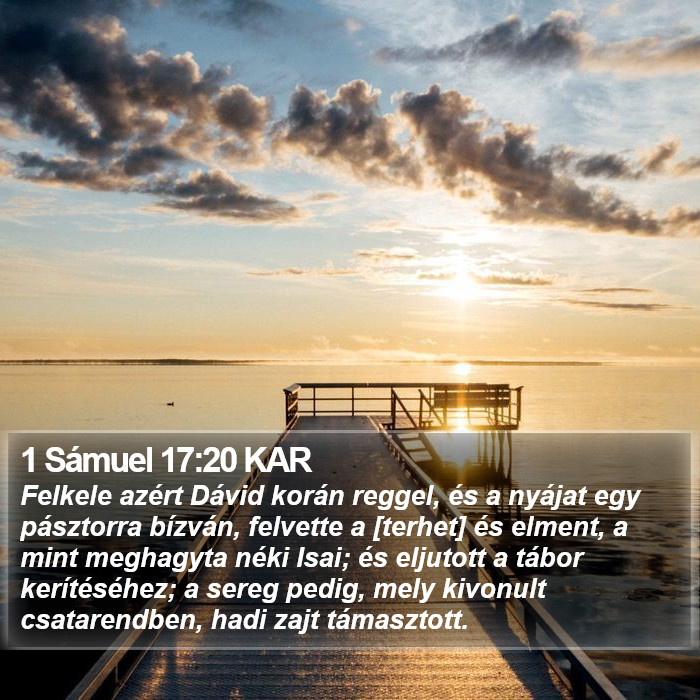 1 Sámuel 17:20 KAR Bible Study