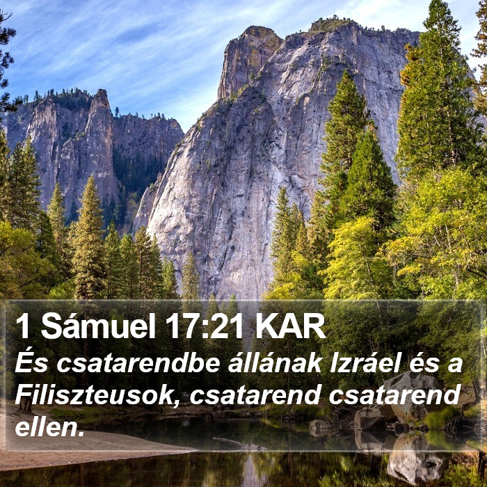 1 Sámuel 17:21 KAR Bible Study