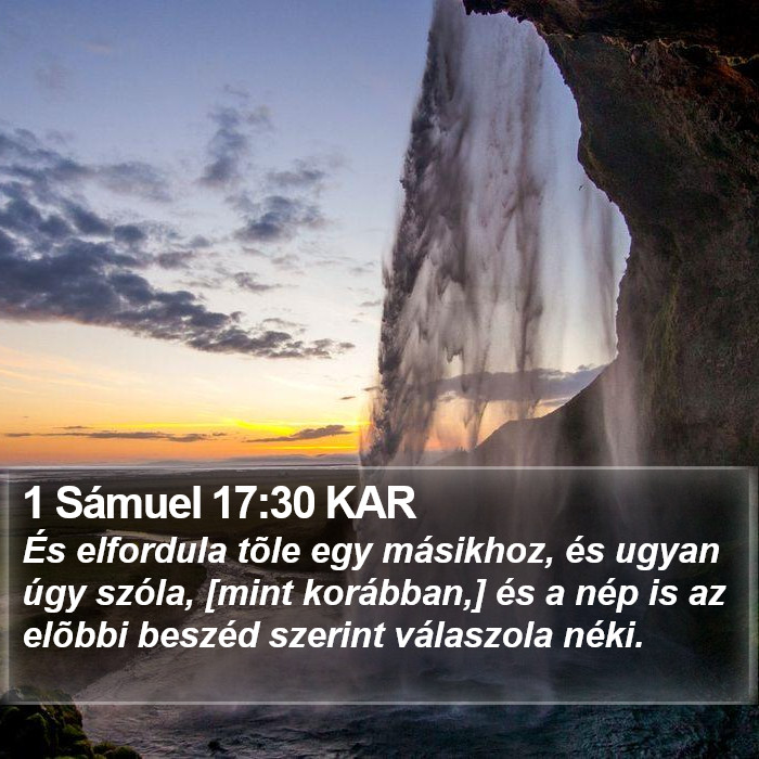 1 Sámuel 17:30 KAR Bible Study