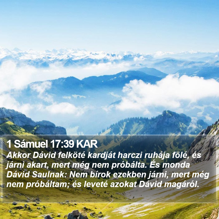 1 Sámuel 17:39 KAR Bible Study