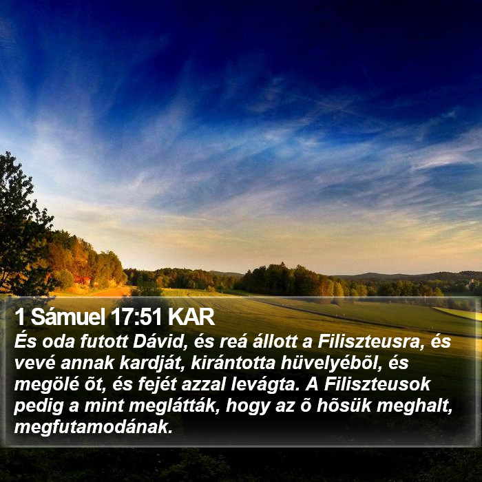 1 Sámuel 17:51 KAR Bible Study