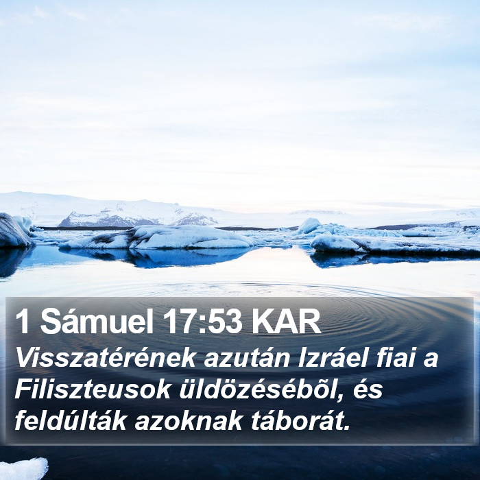 1 Sámuel 17:53 KAR Bible Study