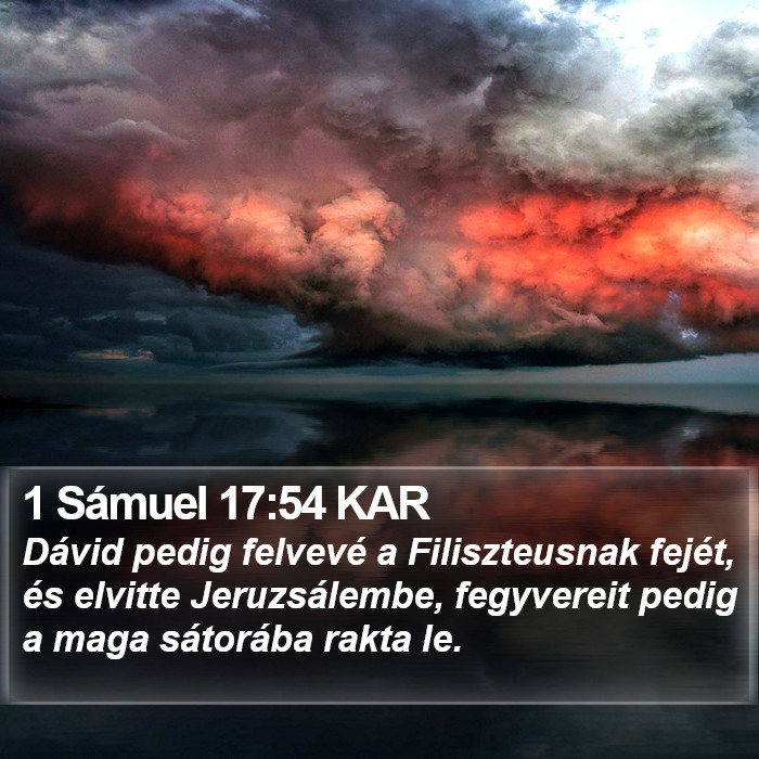 1 Sámuel 17:54 KAR Bible Study