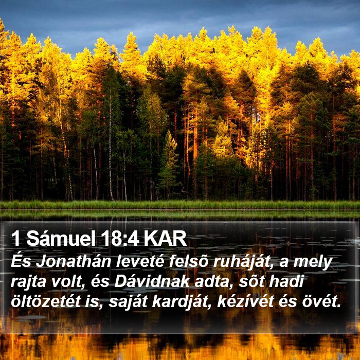 1 Sámuel 18:4 KAR Bible Study