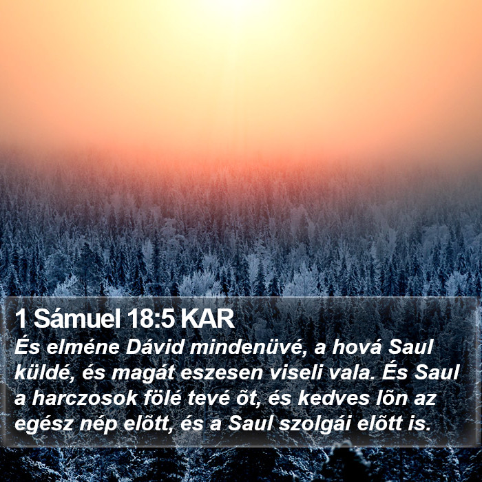 1 Sámuel 18:5 KAR Bible Study