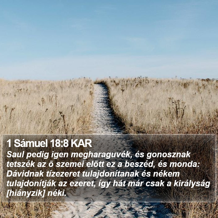 1 Sámuel 18:8 KAR Bible Study