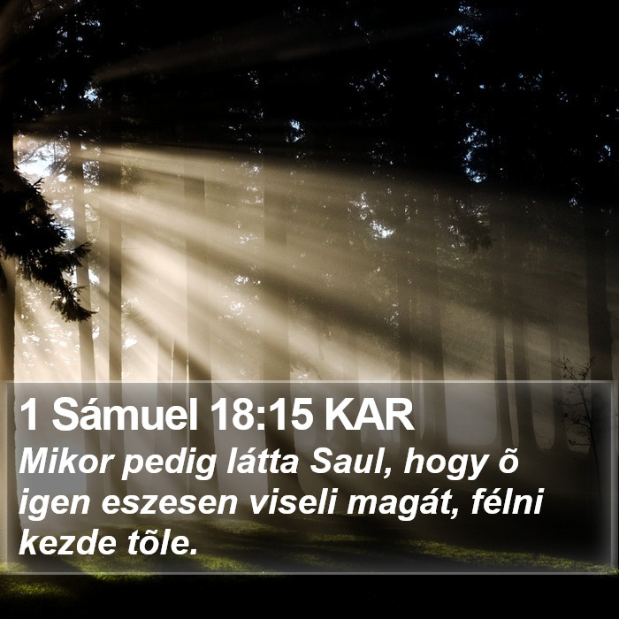 1 Sámuel 18:15 KAR Bible Study