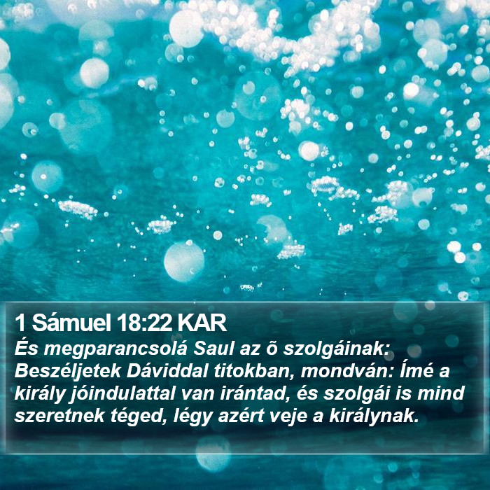 1 Sámuel 18:22 KAR Bible Study