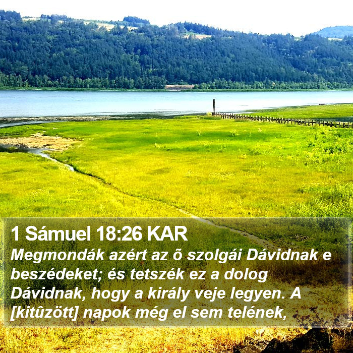 1 Sámuel 18:26 KAR Bible Study