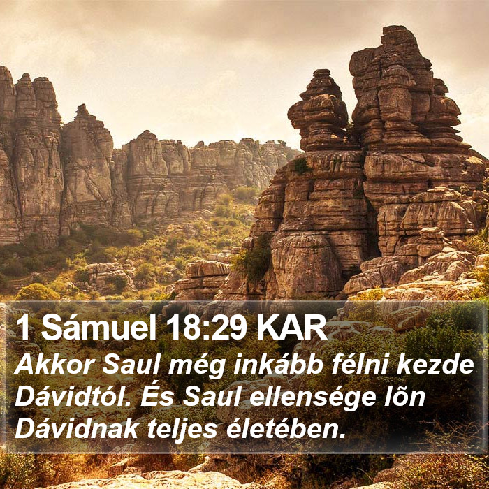 1 Sámuel 18:29 KAR Bible Study