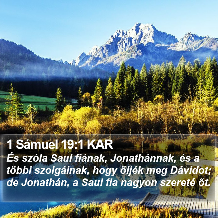 1 Sámuel 19:1 KAR Bible Study