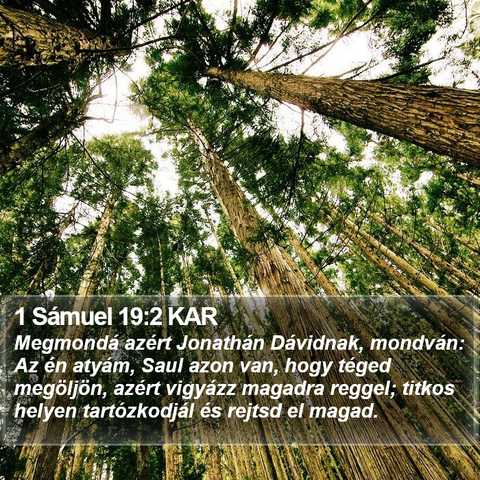 1 Sámuel 19:2 KAR Bible Study