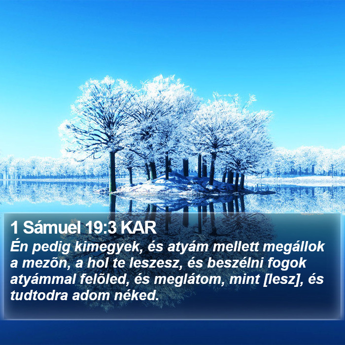 1 Sámuel 19:3 KAR Bible Study