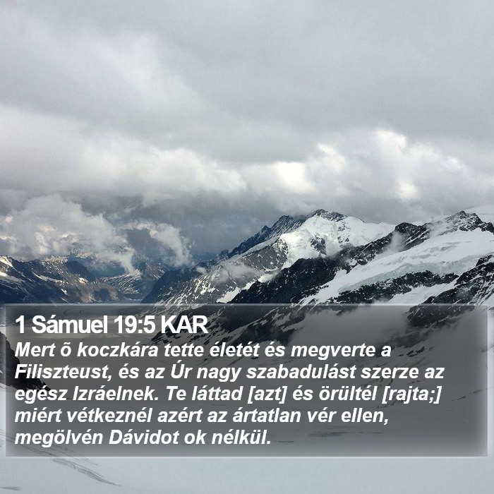 1 Sámuel 19:5 KAR Bible Study