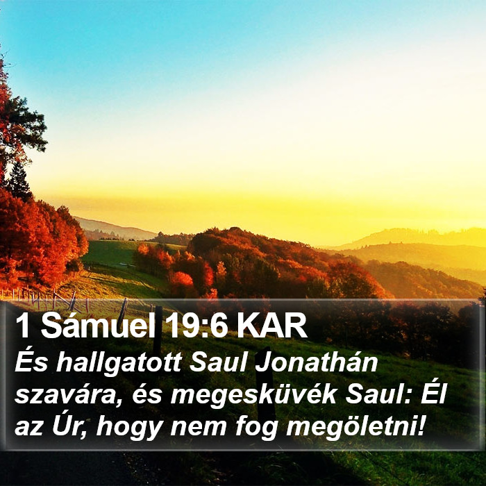 1 Sámuel 19:6 KAR Bible Study