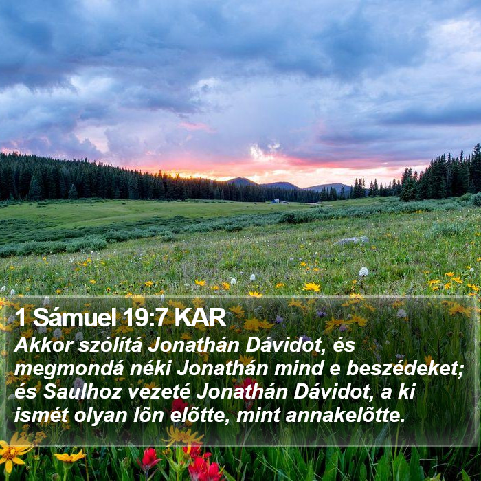 1 Sámuel 19:7 KAR Bible Study