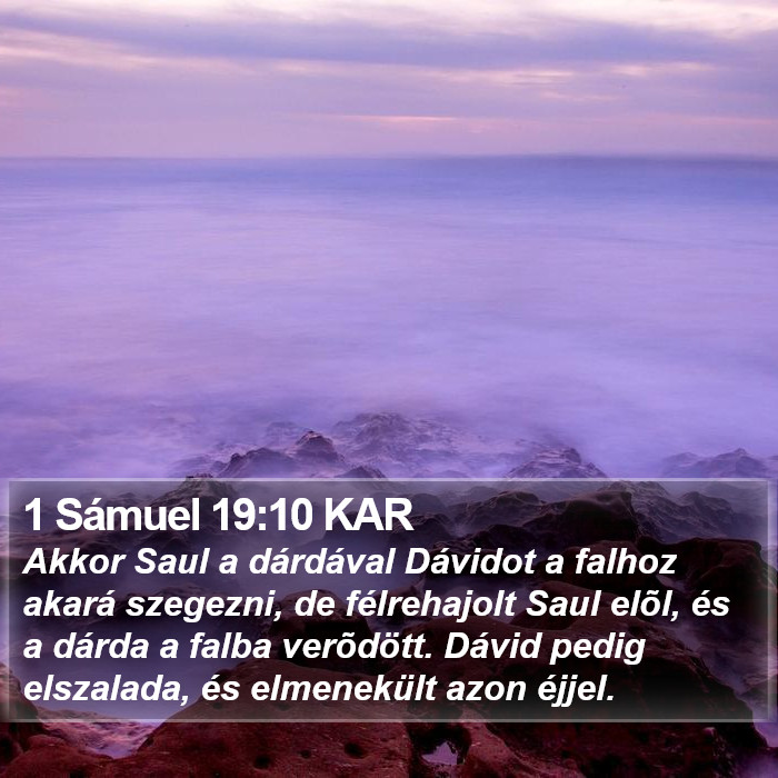 1 Sámuel 19:10 KAR Bible Study