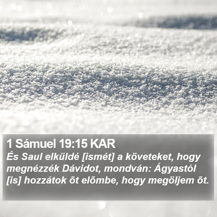 1 Sámuel 19:15 KAR Bible Study