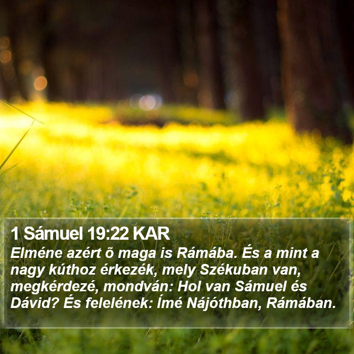 1 Sámuel 19:22 KAR Bible Study