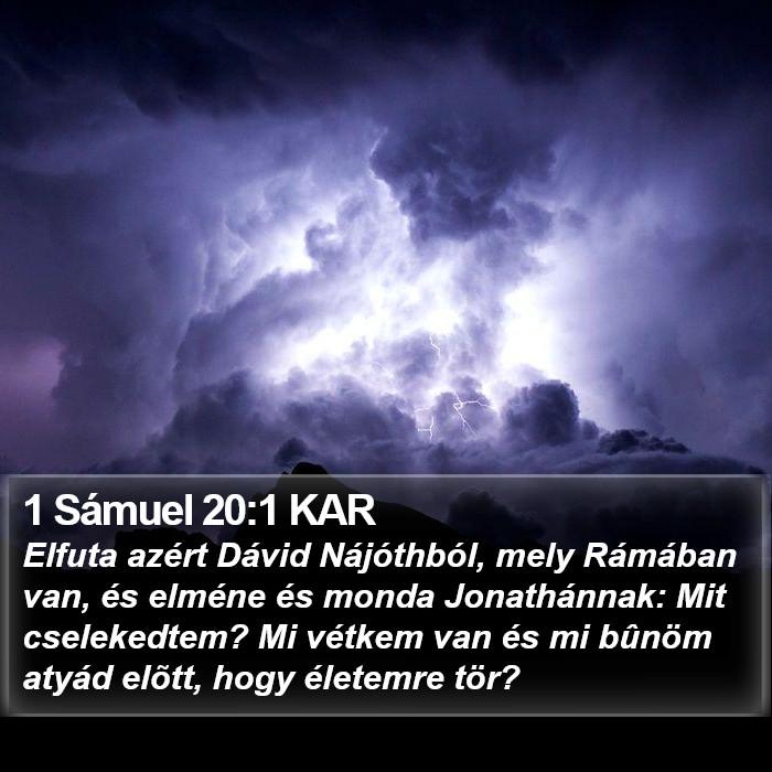 1 Sámuel 20:1 KAR Bible Study