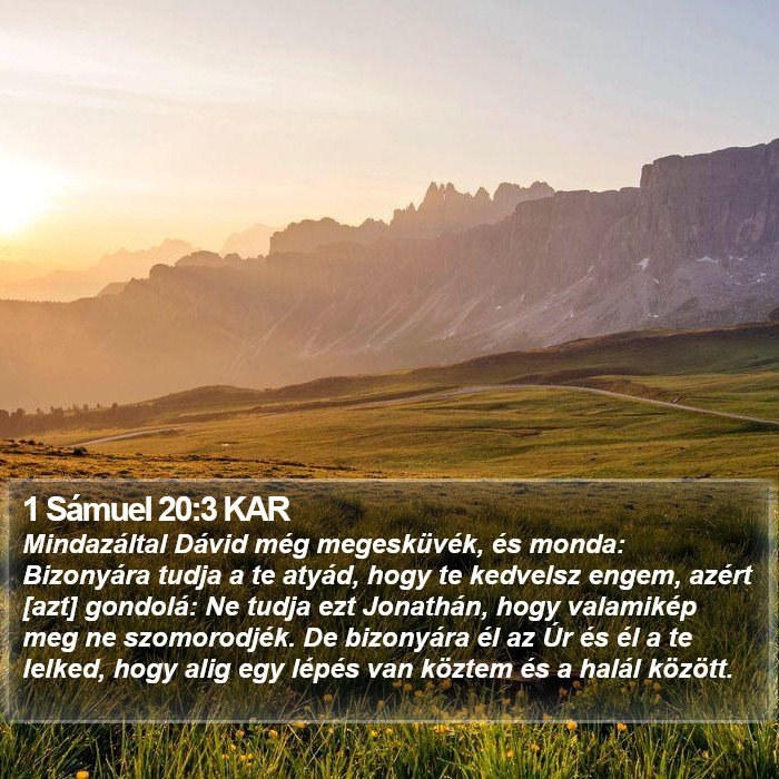 1 Sámuel 20:3 KAR Bible Study