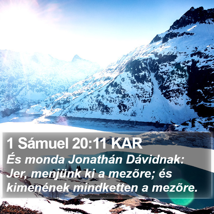 1 Sámuel 20:11 KAR Bible Study