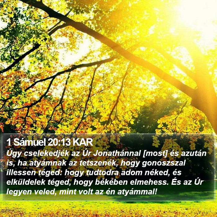 1 Sámuel 20:13 KAR Bible Study