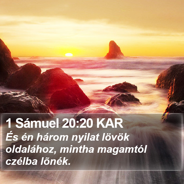 1 Sámuel 20:20 KAR Bible Study