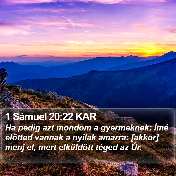 1 Sámuel 20:22 KAR Bible Study