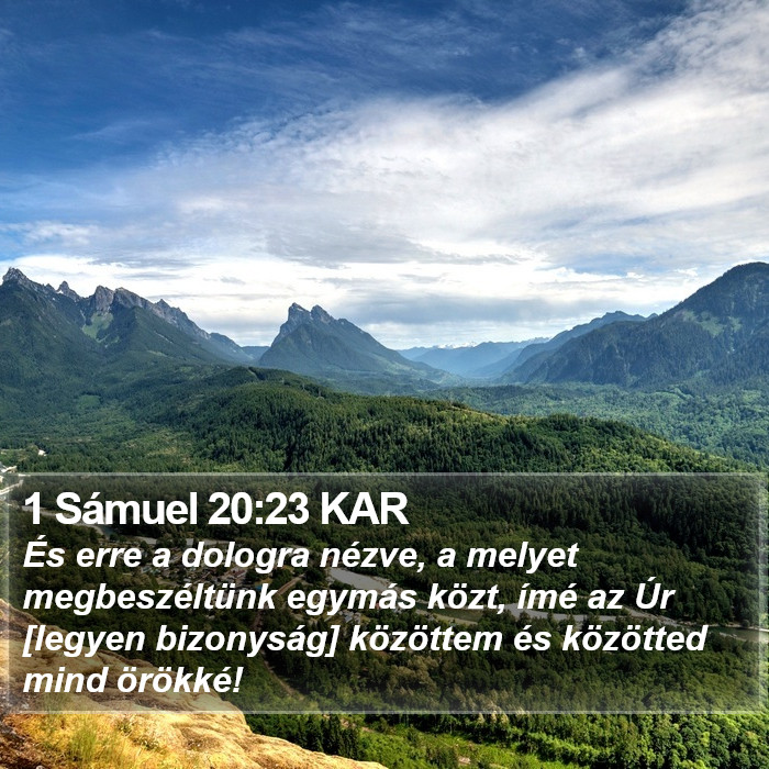 1 Sámuel 20:23 KAR Bible Study