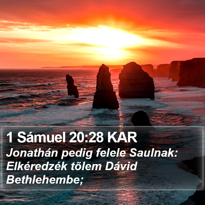 1 Sámuel 20:28 KAR Bible Study