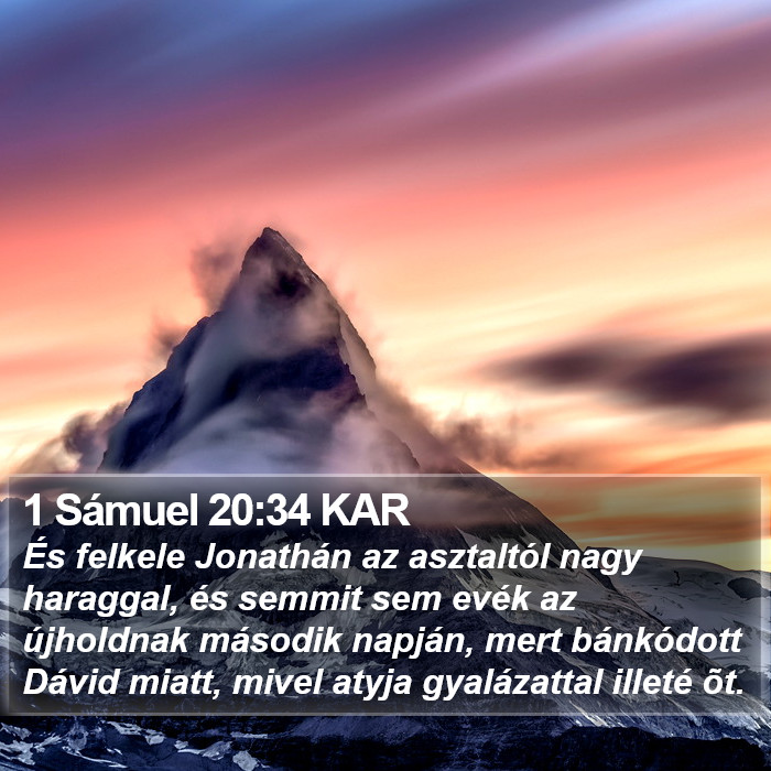 1 Sámuel 20:34 KAR Bible Study