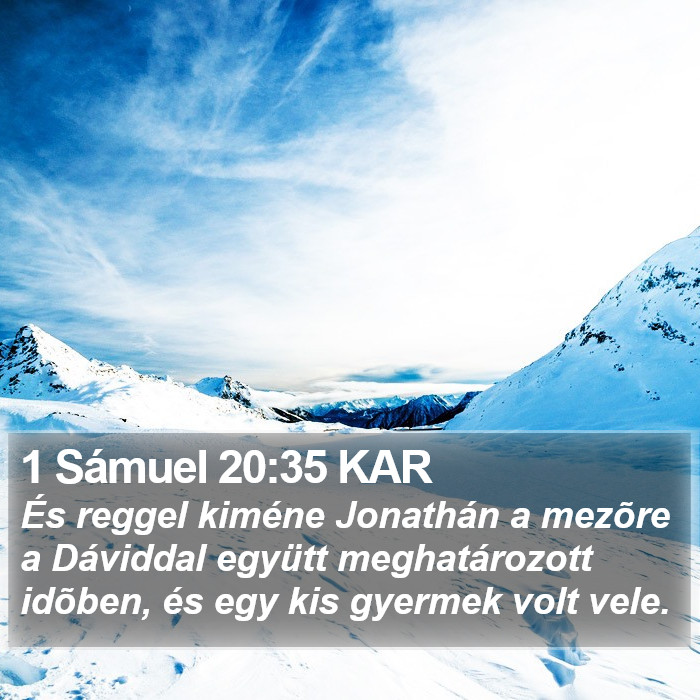 1 Sámuel 20:35 KAR Bible Study