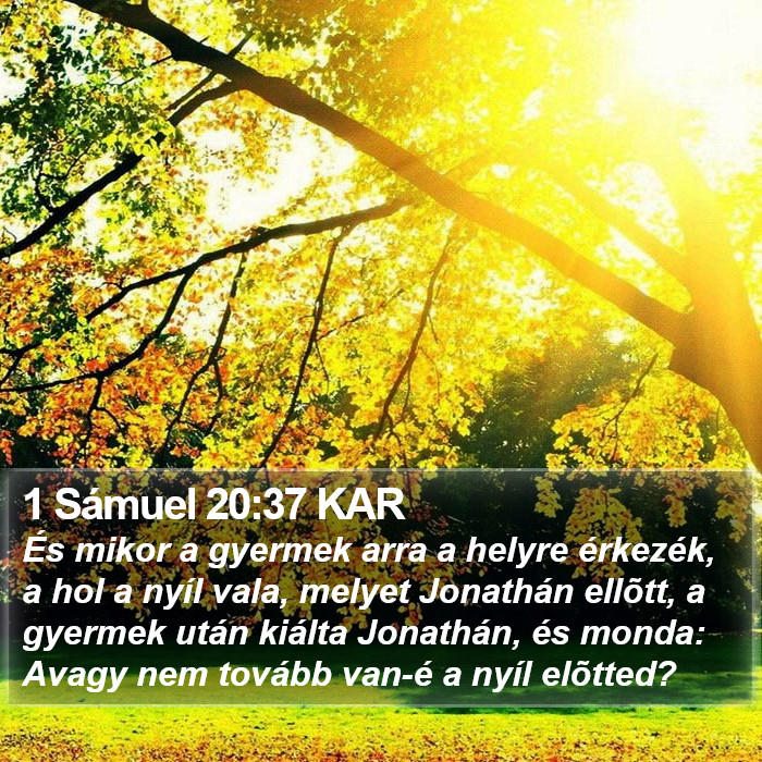 1 Sámuel 20:37 KAR Bible Study