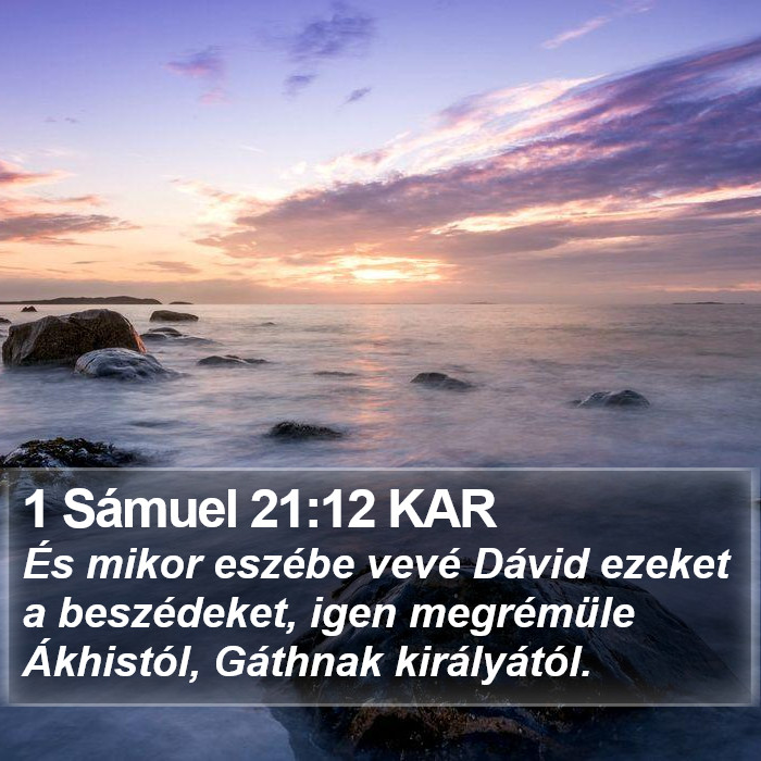 1 Sámuel 21:12 KAR Bible Study