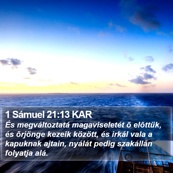 1 Sámuel 21:13 KAR Bible Study