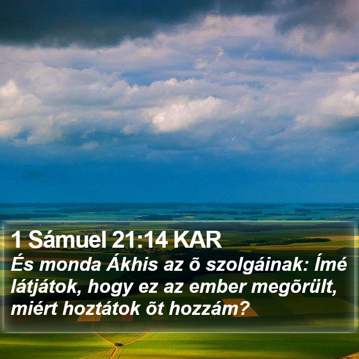 1 Sámuel 21:14 KAR Bible Study