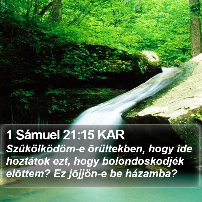 1 Sámuel 21:15 KAR Bible Study