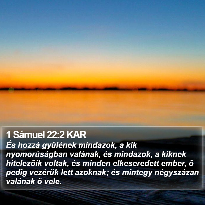 1 Sámuel 22:2 KAR Bible Study