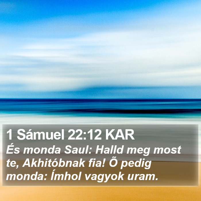 1 Sámuel 22:12 KAR Bible Study