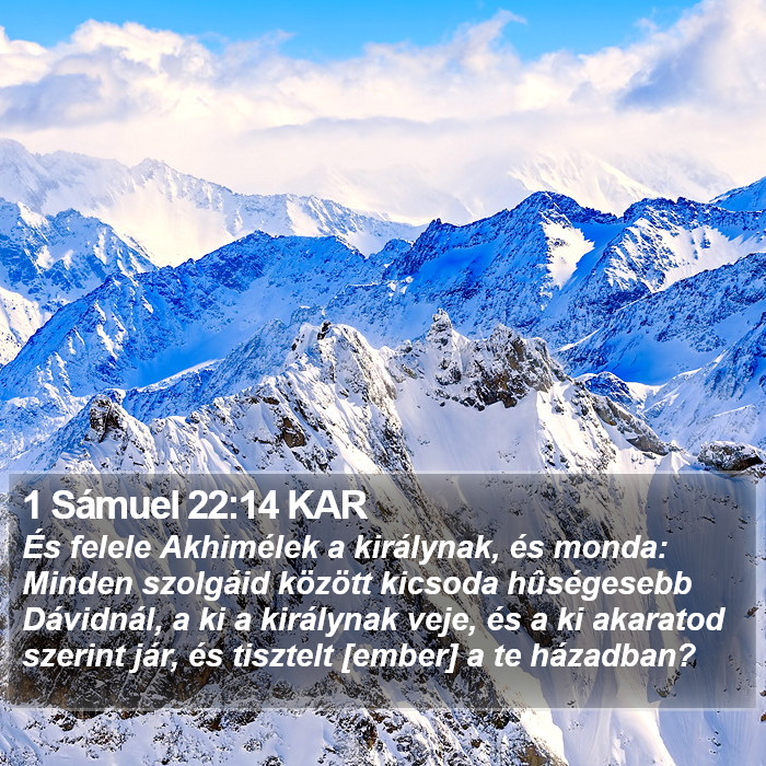 1 Sámuel 22:14 KAR Bible Study