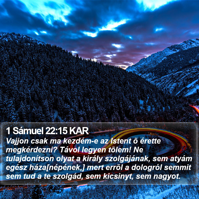 1 Sámuel 22:15 KAR Bible Study