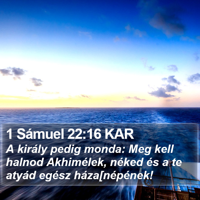 1 Sámuel 22:16 KAR Bible Study