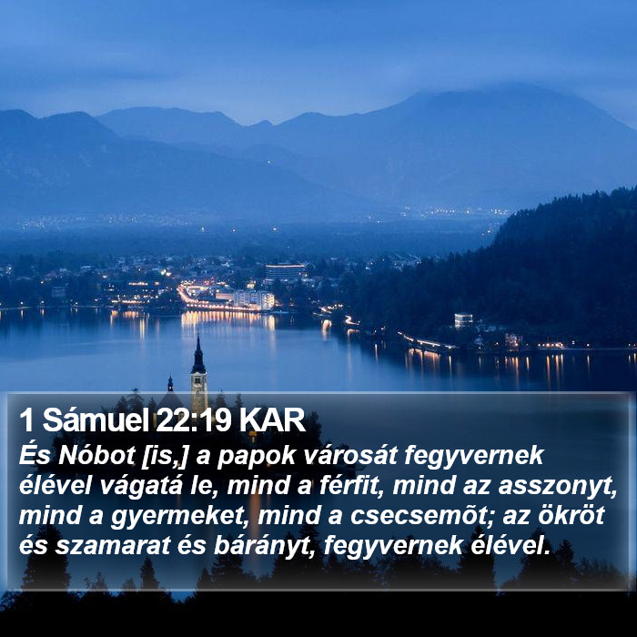 1 Sámuel 22:19 KAR Bible Study