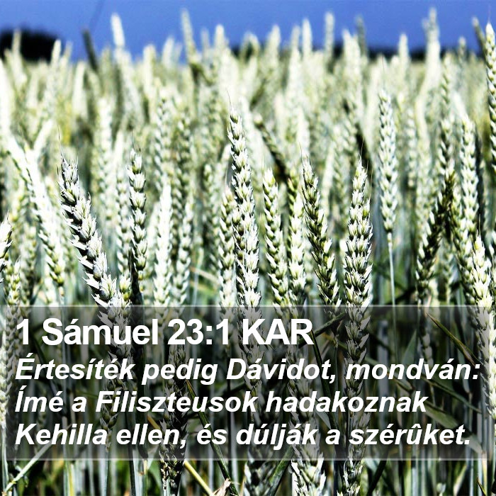 1 Sámuel 23:1 KAR Bible Study