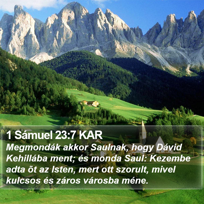 1 Sámuel 23:7 KAR Bible Study