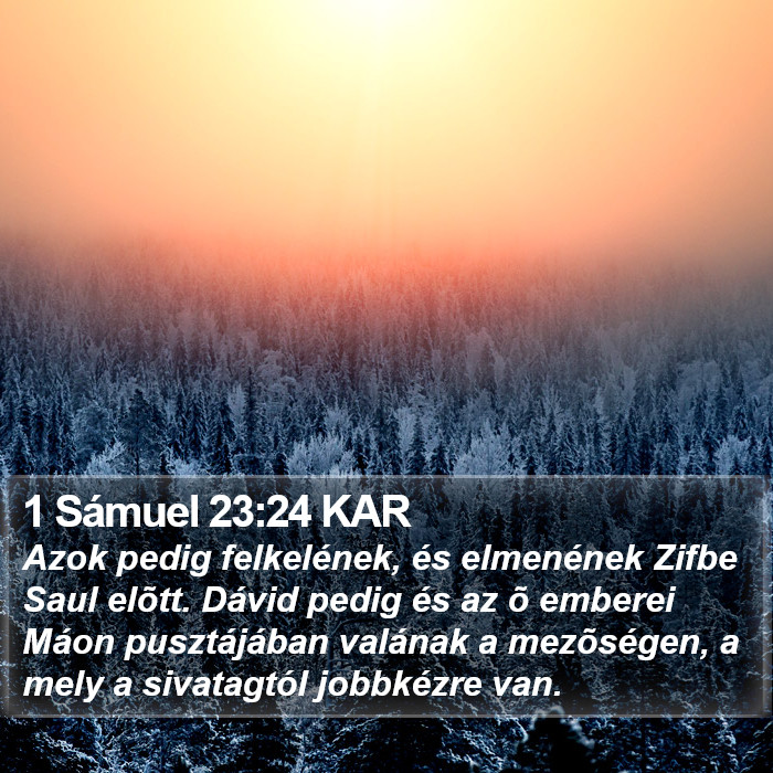 1 Sámuel 23:24 KAR Bible Study