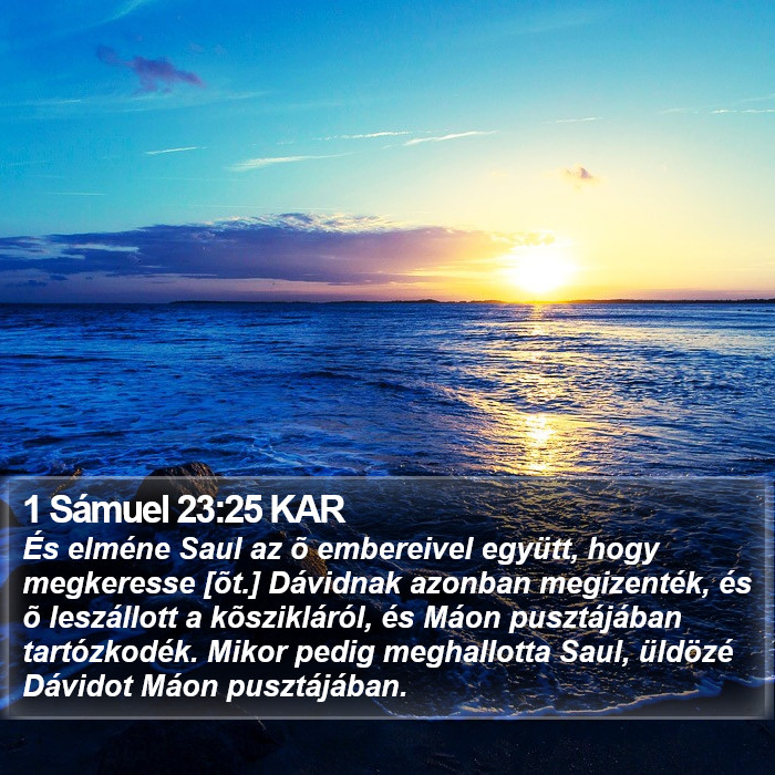 1 Sámuel 23:25 KAR Bible Study