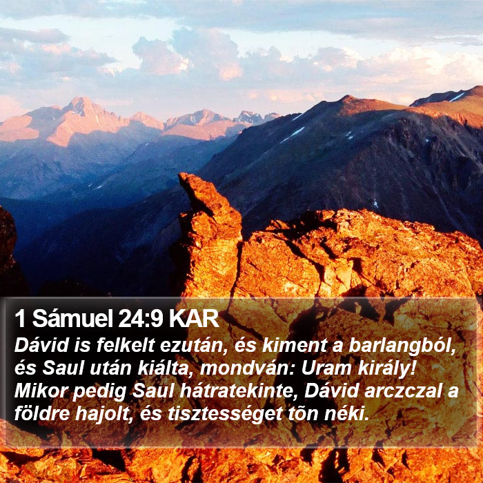 1 Sámuel 24:9 KAR Bible Study